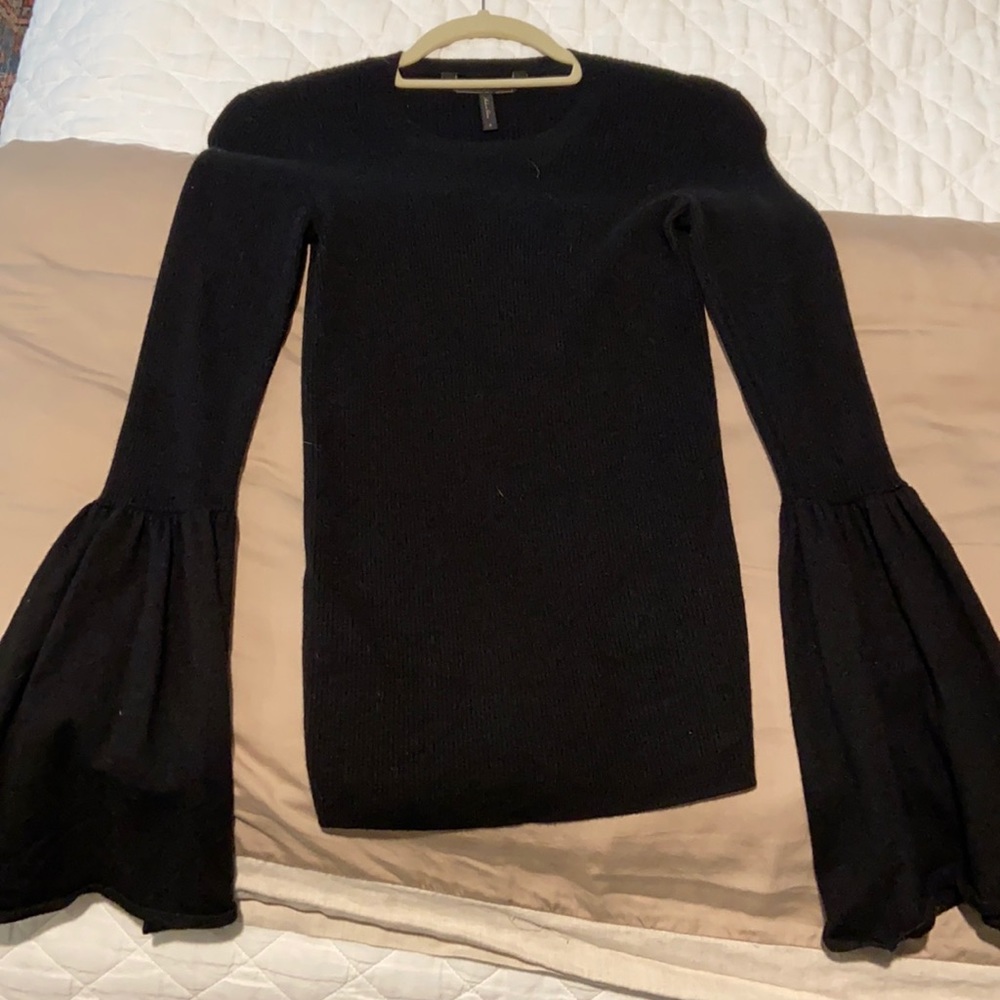 BCBG Black Sweater with statement sleeves